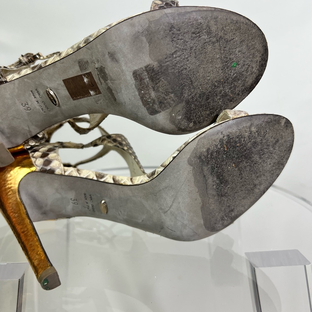 Authentic Sergio Rossi Rare Python Clonia With Go… - image 6